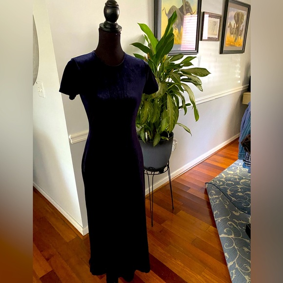 Marian & Maral navy blue velvet dress S NWOT - Picture 1 of 4